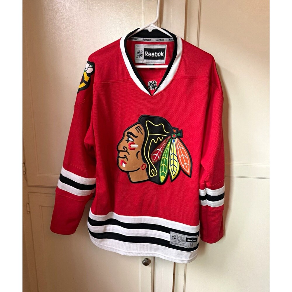 Chicago Blackhawks Reebok NHL Red Hockey Jersey Blank Men’s Medium M